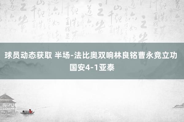 球员动态获取 半场-法比奥双响林良铭曹永竞立功 国安4-1亚泰