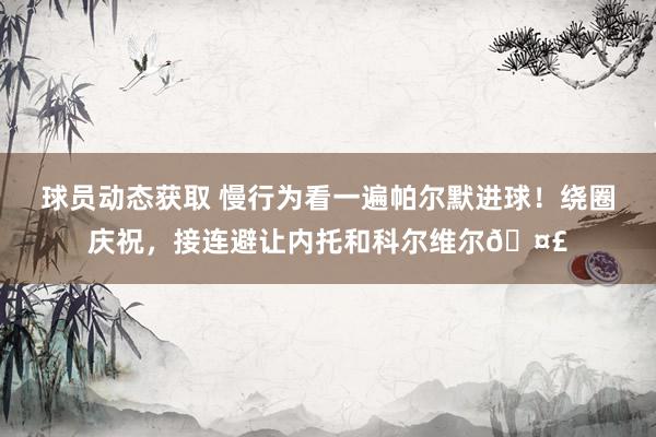 球员动态获取 慢行为看一遍帕尔默进球！绕圈庆祝，接连避让内托和科尔维尔🤣